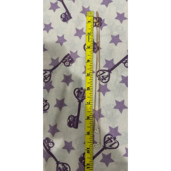 Disney double layered heart necklace rose gold layer preloved hearts heart - Picture 7 of 8